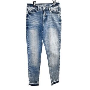 Denim 1982 Womens Blue Cotton Blend Skinny  Raw Hem Jeans Size 36 Waist‎ 27"